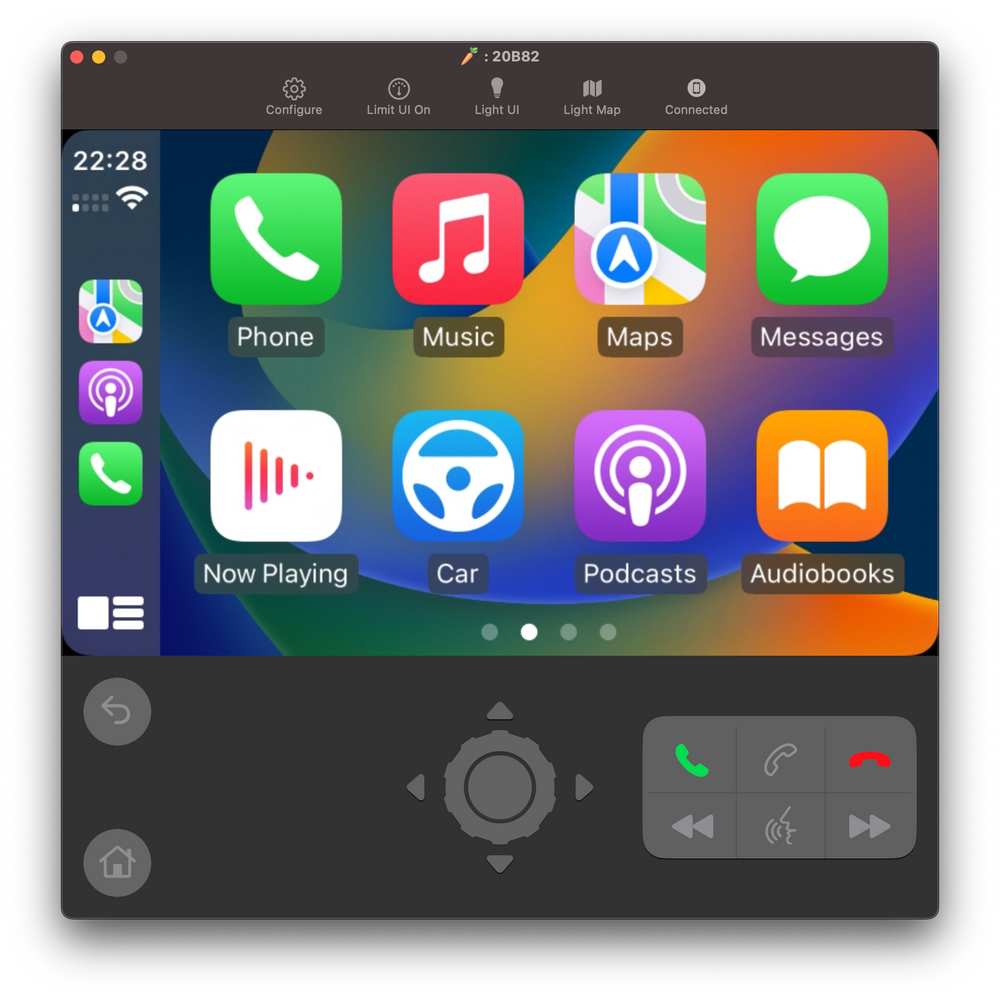 Testing Apps with an iPhone and the CarPlay Simulator