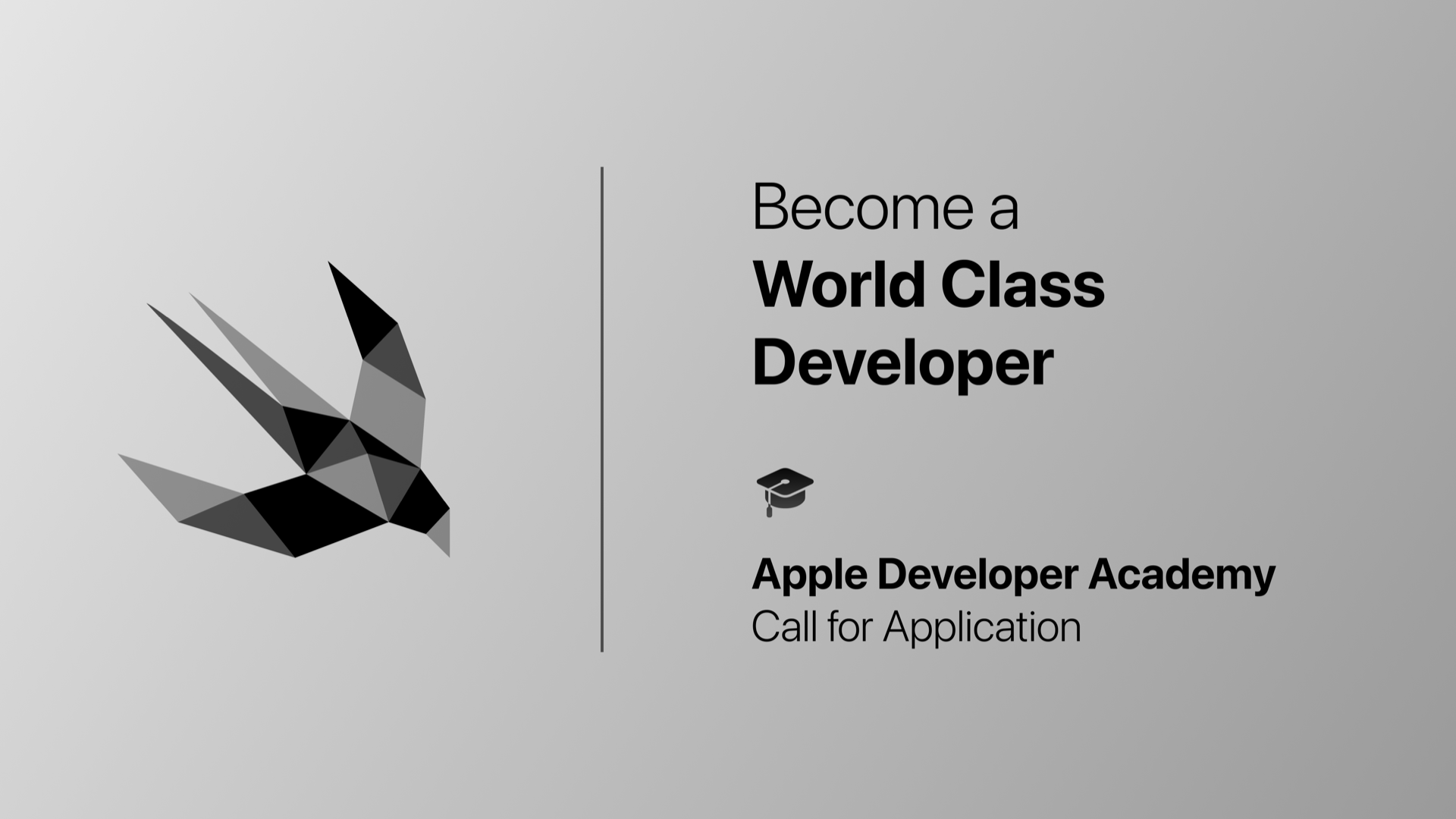 Call for Application at the Apple Developer Academy