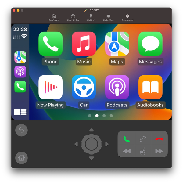 Testing Apps with an iPhone and the CarPlay Simulator